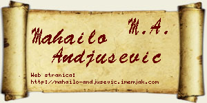 Mahailo Anđušević vizit kartica